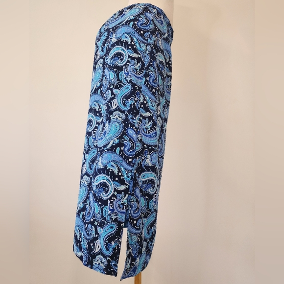 Vintage Briggs Petite Blue Paisley Teachers Skirt - Picture 5 of 12